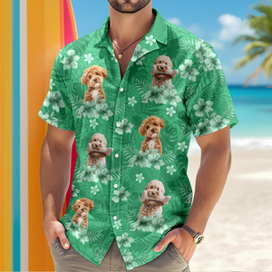 Custom Photo Dog Lovers Summer Tropical Vibe - Personalized Hawaiian Shirt LM32 893685
