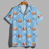 Custom Dog Face and Paw Print 3D Inflated Hawaiian Shirt CH07 911142