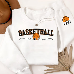 Personalized Kids Name Basketball Mom Sleeve Printed Sweatshirt LM32 895703
