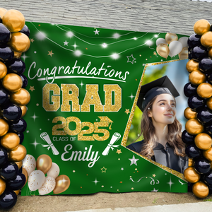 Custom Photo Party Decorations 2025 Congratulations Grad Backdrop HO82 893622