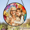 Custom Photo Stained Glass Suncatcher For Family TH10 170905