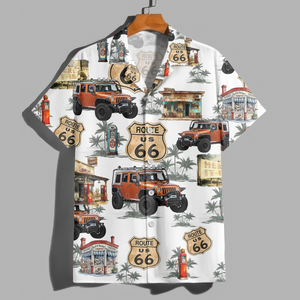Custom Car Photo Rout 66 Authentic Hawaiian Shirt TH10 892551