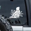 Custom Floral Dog Memorial Car Window Decal Sticker HA75 898118