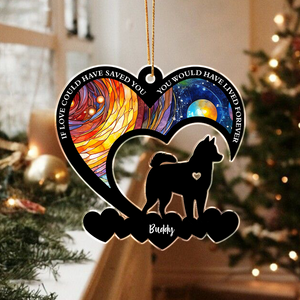 No Longer By My Side But Forever in My Heart Personalized Dog Memorial Acrylic Ornament LM32 893851