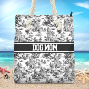 Personalized Dog Toile De Jouy Beach Tote Bag Gift For Dog Lovers HO82 894196