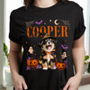Custom Dog Photo Halloween Dark Shirt, Personalized Gift for Dog Lovers CH07 180160
