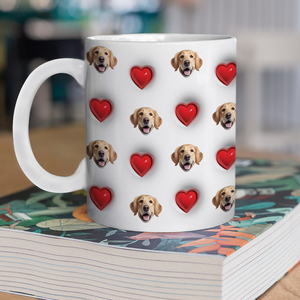 Custom Face Photo With Icon Dog For Dog Lover 3D Inflated Effect Mug TH10 894335