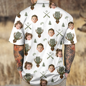 Best Buckin' Dad Ever - Personalized Photo Hawaii Shirt CH07 895746