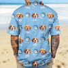 Custom Dog Face and Paw Print 3D Inflated Hawaiian Shirt CH07 911142