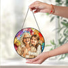 Custom Photo Stained Glass Suncatcher For Family TH10 170905