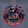 Custom Name Faith, Family & Freedom America Personalized Door Sign HA75 898484