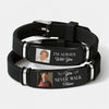 Custom Photo You Never Walk Alone Memorial Wristband Bracelet HA75 922016