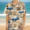 Custom Car Photo Rout 66 Authentic Hawaiian Shirt TH10 892551