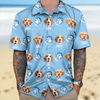 Custom Dog Face and Paw Print 3D Inflated Hawaiian Shirt CH07 911142
