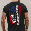 Custom Name Best Dog Dad Ever Paw American Flag Back Shirt LM32 897999