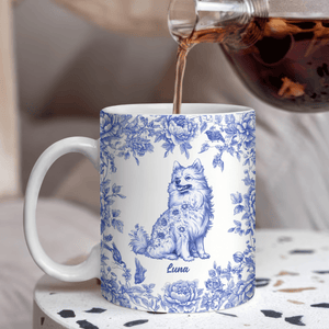 Custom Dog Breeds Chinoiserie Toile De Jouy Style Personalized Mug Gift For Dog Lovers HA75 892550