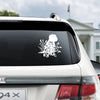 Custom Floral Dog Memorial Car Window Decal Sticker HA75 898118