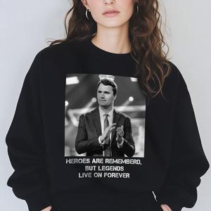 Pray For Charlie Kirk - Legends Live On Forever Dark Shirt LM32 65403