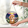 Custom Dog Portrait Stained Glass Suncatcher Gift For Dog Mom CH07 180168
