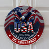 Custom Name Faith, Family & Freedom America Personalized Door Sign HA75 898484