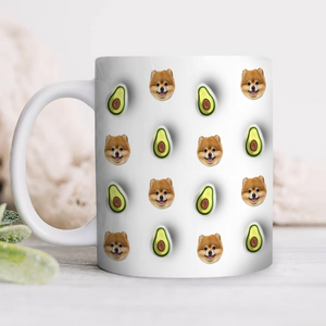 Custom Face Photo With Icon Dog For Dog Lover 3D Inflated Effect Mug TH10 894335