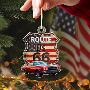 Custom Photo Route US 66 Car Acrylic Ornament HA75 897448