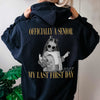 Personalised Vintage Photo And Year Senior - Officially A Senior - My Last First Day Back Dark Shirt HA75 922078