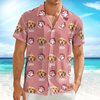 Custom Dog Face and Paw Print 3D Inflated Hawaiian Shirt CH07 911142