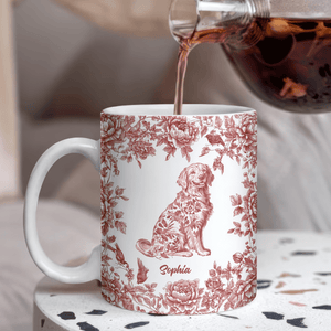 Custom Dog Breeds Chinoiserie Toile De Jouy Style Personalized Mug Gift For Dog Lovers HA75 892550