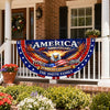 Personalized USA Eagle Patriotic 250th Anniversary Non-Pleated Fan Flag LM32 669345