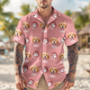 Custom Dog Face and Paw Print 3D Inflated Hawaiian Shirt CH07 911142