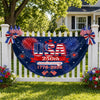 250 Anniversary USA 1776-2026 Personalized Non-Pleated Fan Flag HA75 921682
