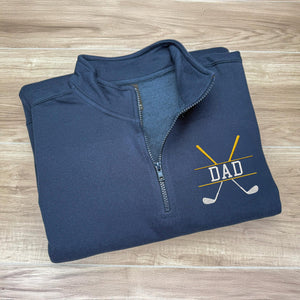 Personalized Name Embroidered Golf Quarter Zip Sweater, Unique Enthusiast Gift HA75 898616