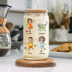Happy Mother's Day Custom Photo From The Reasons You Drink Glass Can With Lid HO82 893576