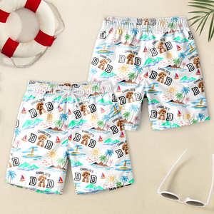 Custom Photo Dog Dad Stance Summer Beach Short LM32 893709