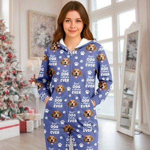 Custom Photo Best Dog Mom Dog Dad Ever Personalized Onesie Pajamas CH07 896632