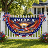 Personalized USA Eagle Patriotic 250th Anniversary Non-Pleated Fan Flag LM32 669345