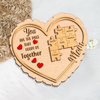 Custom Kids' Names You Are The Piece That Holds Us Together 2-Layered Wooden Plaque Mother's Day Gift CH07 910904