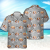 Custom Dog Face and Paw Print 3D Inflated Hawaiian Shirt CH07 911142