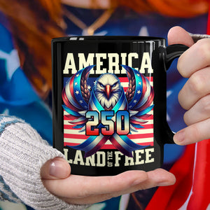 America 250 USA Freedom Liberty Black Mug HA75 897292