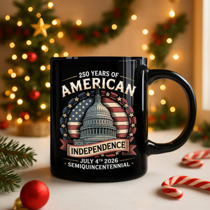 250 Years Of America Black Mug TH10 894655