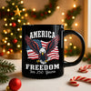 250 Years of Freedom America Patriotic Eagle Flag Black Mug HA75 897336