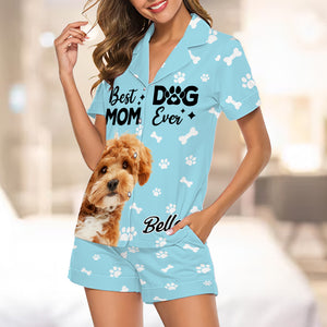 Custom Photo Best Dog Cat Dad Mom Ever For Pet Lover Short Pajamas TH10 894135