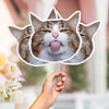 Custom Photo Funny Cat - Big Head Photo Face Fan HA75 892020