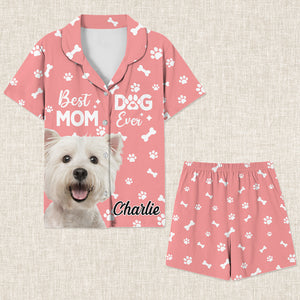 Custom Photo Best Dog Cat Dad Mom Ever For Pet Lover Short Pajamas TH10 894135
