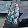 Funny Blue Cartoon Character Car Window Decal, B Pillar Sticker LM32 670049