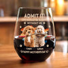 Custom Photo Admit It Life Would Be Boring Without Us Wine Glass HA75 892124