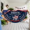 Custom Family Name US 250 Years of Liberty, Unity & Freedom 1776-2026 Non-Pleated Fan Flag TH10 170229