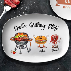 Daddy's Grilling Plate Platter Personalized Father's Day Gifts Grill Gifts CH07 895932