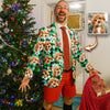 Custom Dog Photo With Christmas Pattern Family Men's Suits HO82 900428
